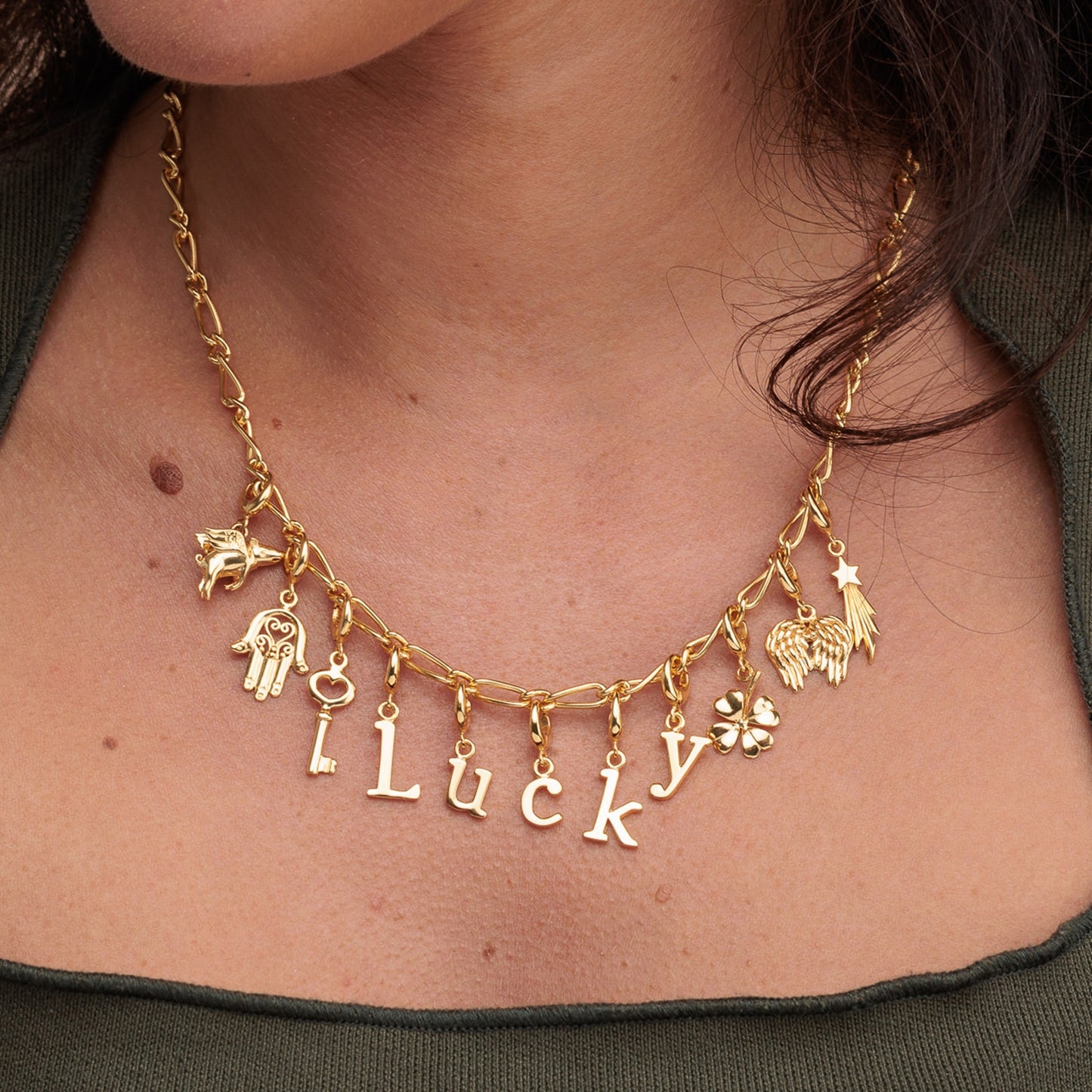 Gold Plated Four Leaf Clover Charm