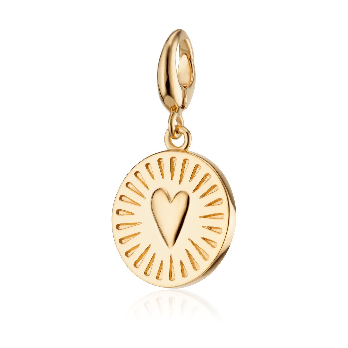 Engravable Gold Plated You Have My Heart Disc Charm