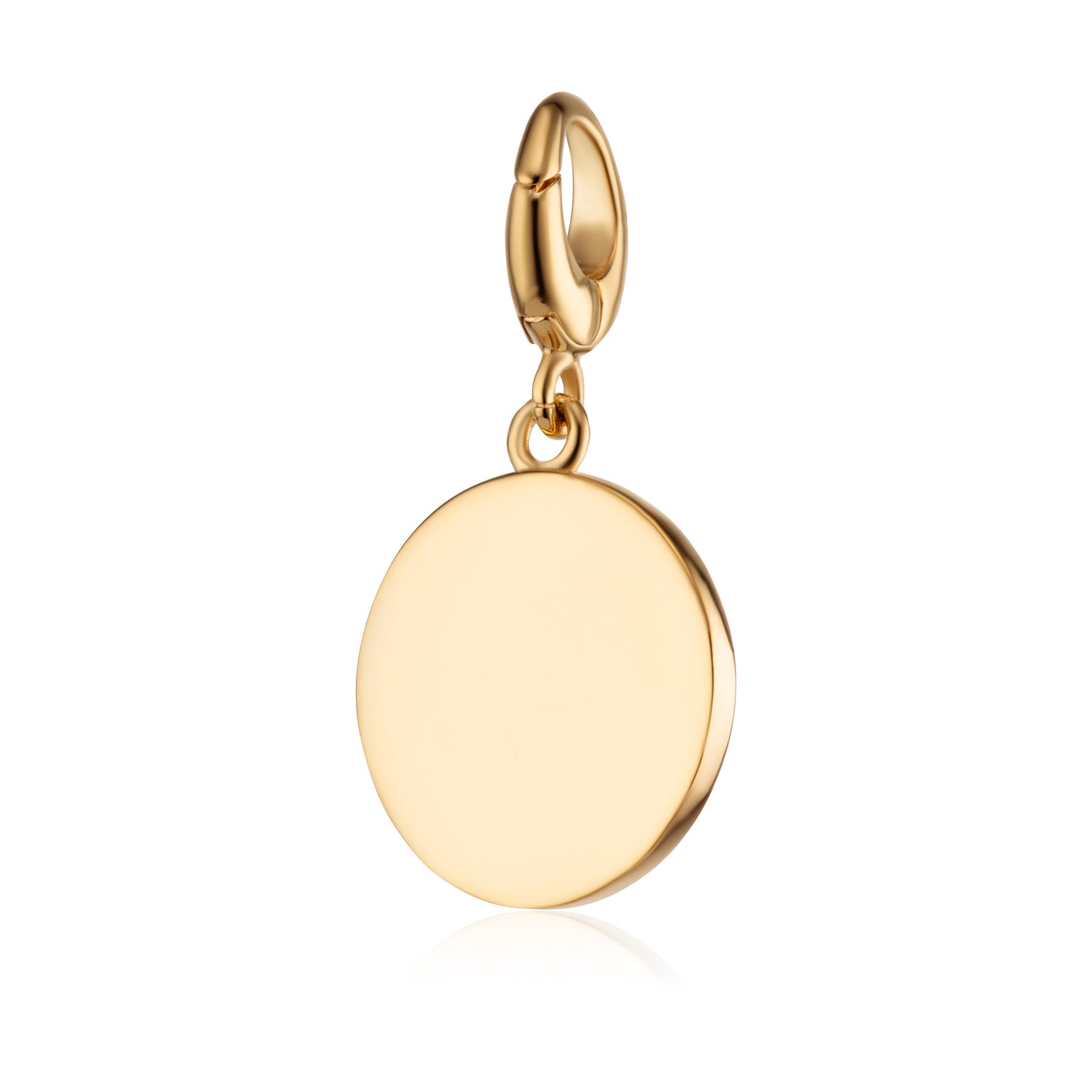 Engravable Gold Plated You Have My Heart Disc Charm