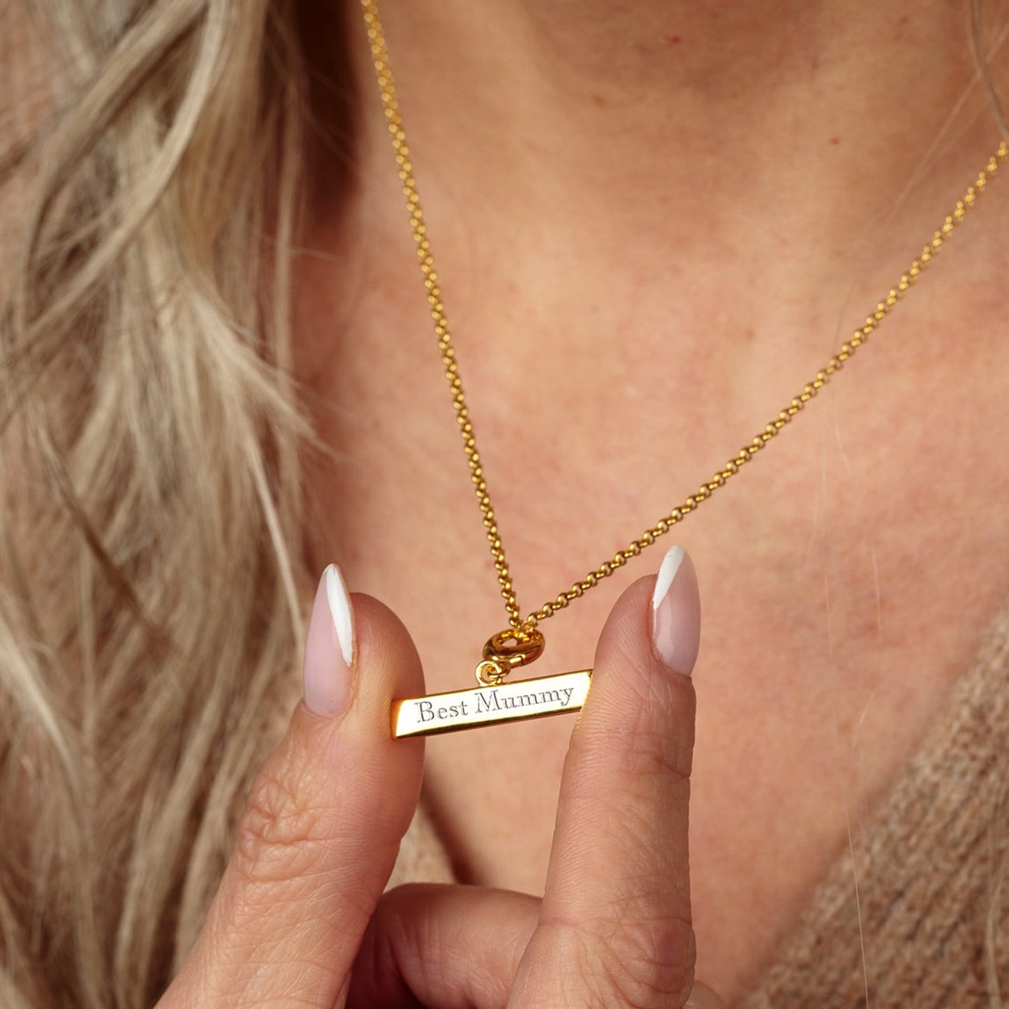 Engravable Gold Plated T Bar Charm