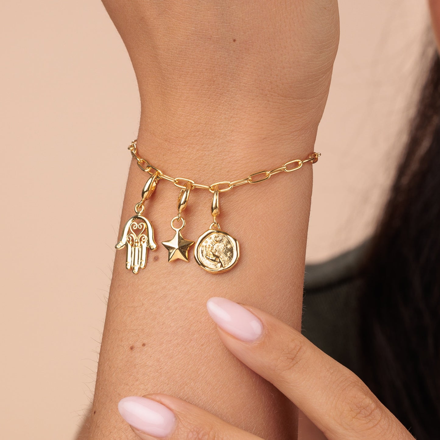Gold Plated Fatima Hand Charm