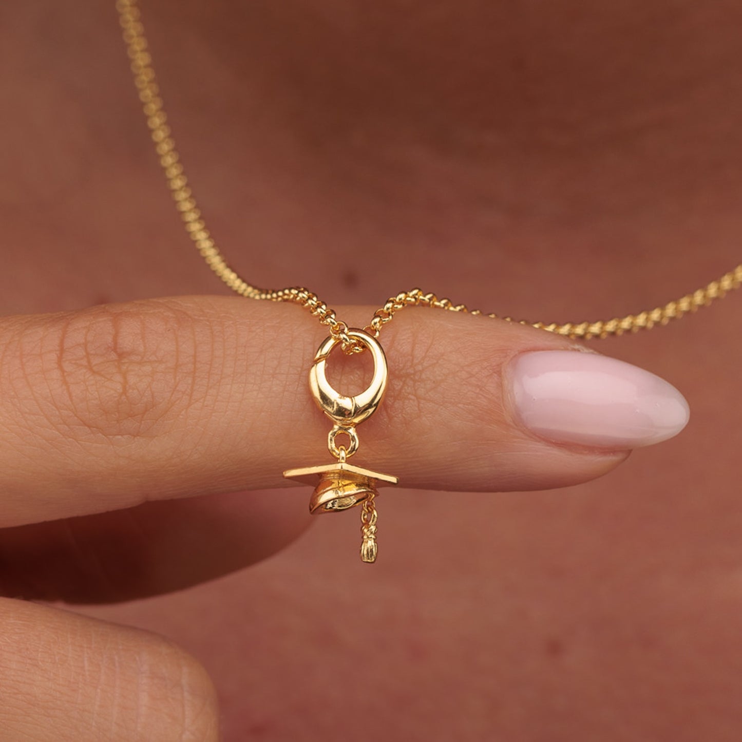 Gold Graduation Hat Charm