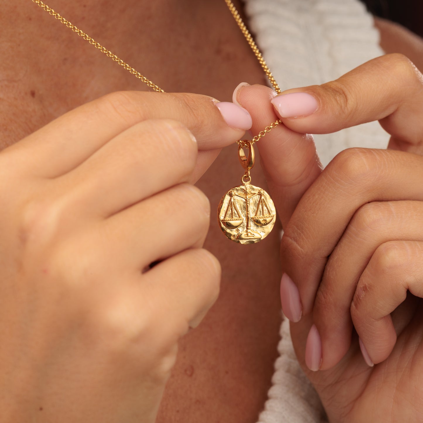 Gold Plated Libra Zodiac Charm