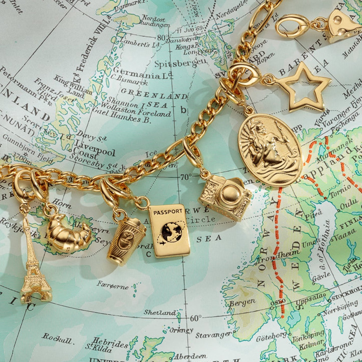 Gold Passport Charm