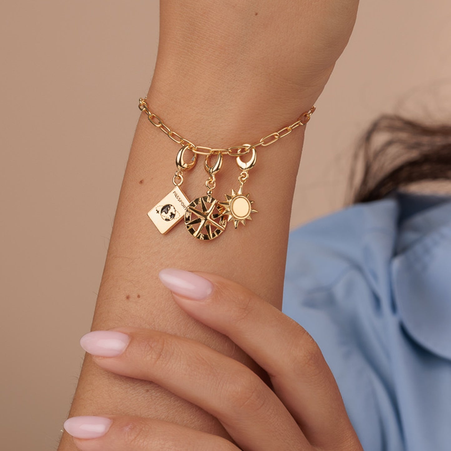 Gold Passport Charm