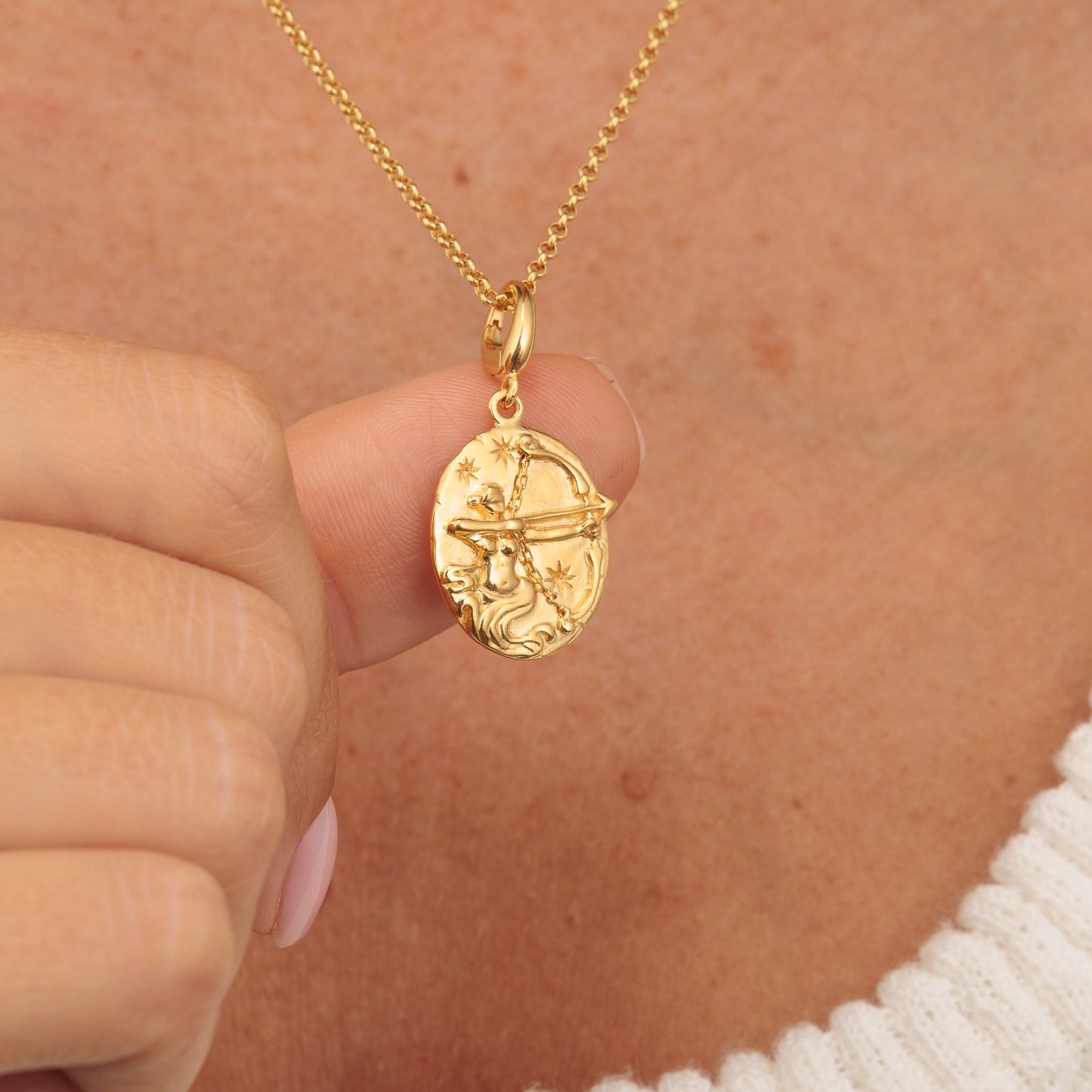 Gold Plated Sagittarius Zodiac Charm