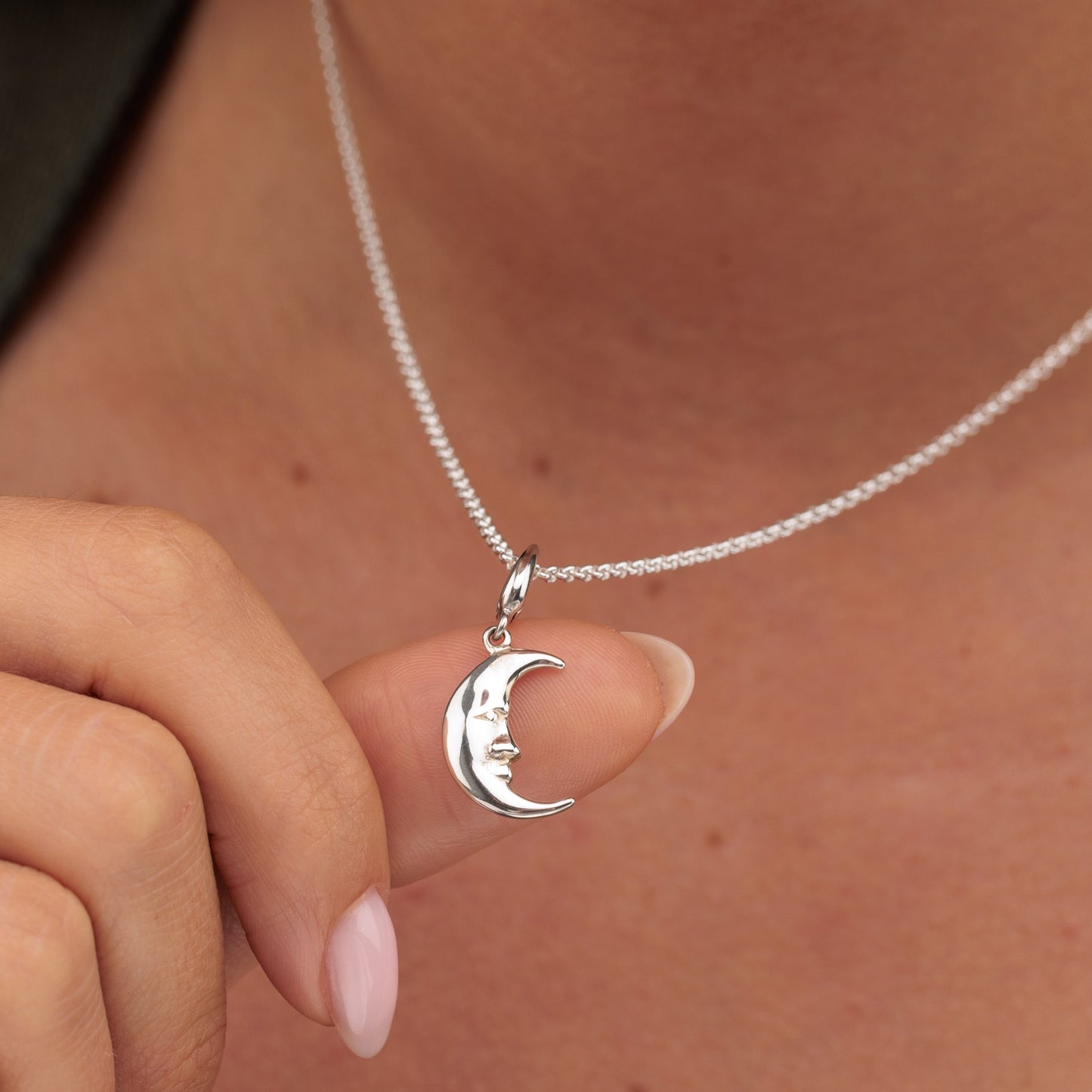 Silver Moon Charm