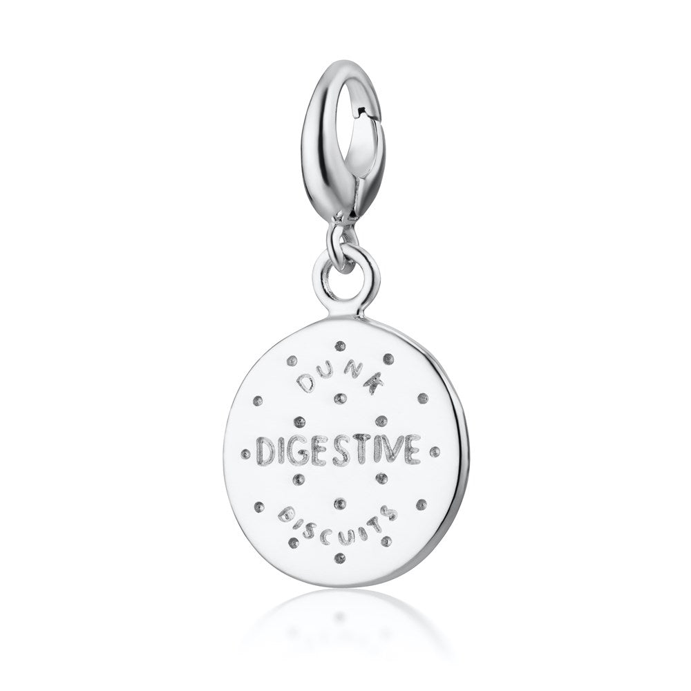 Silver Digestive Biscuit Charm