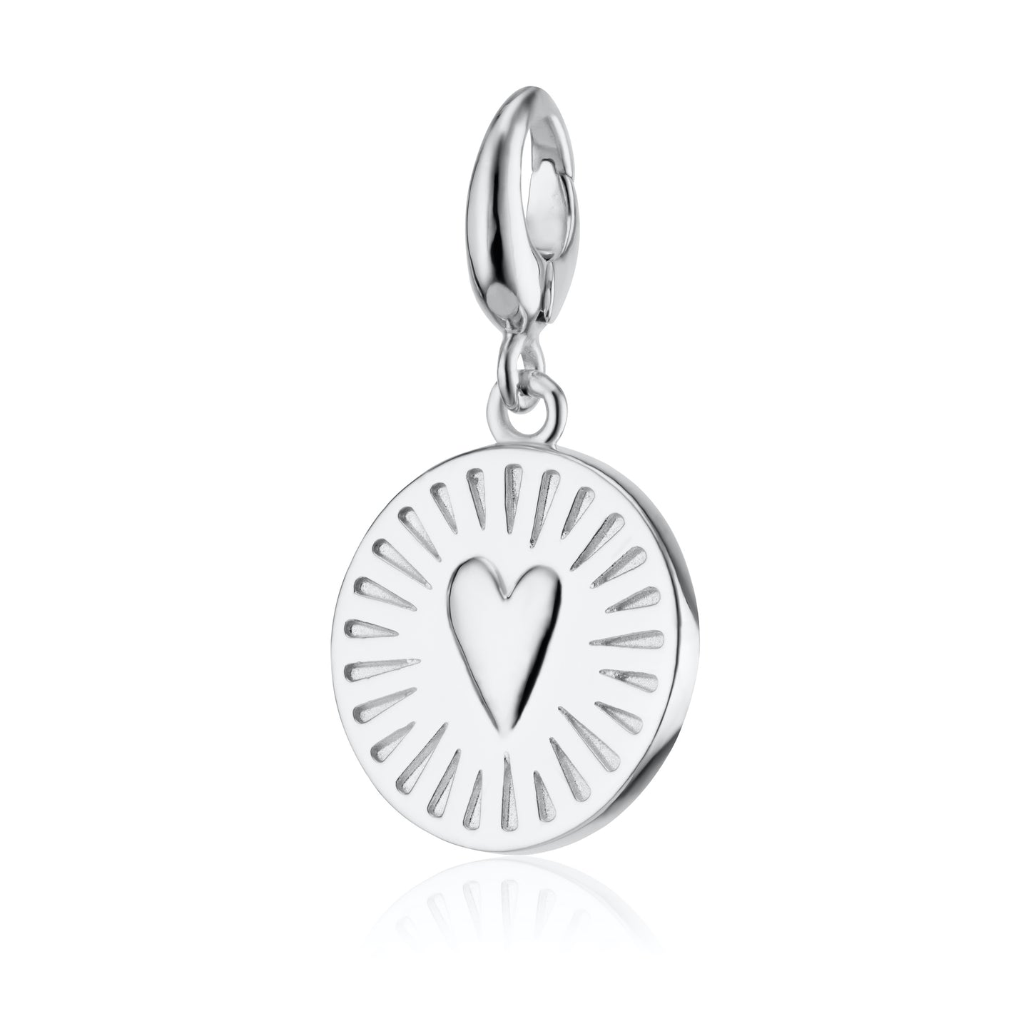 Engravable Silver You Have My Heart Disc Charm