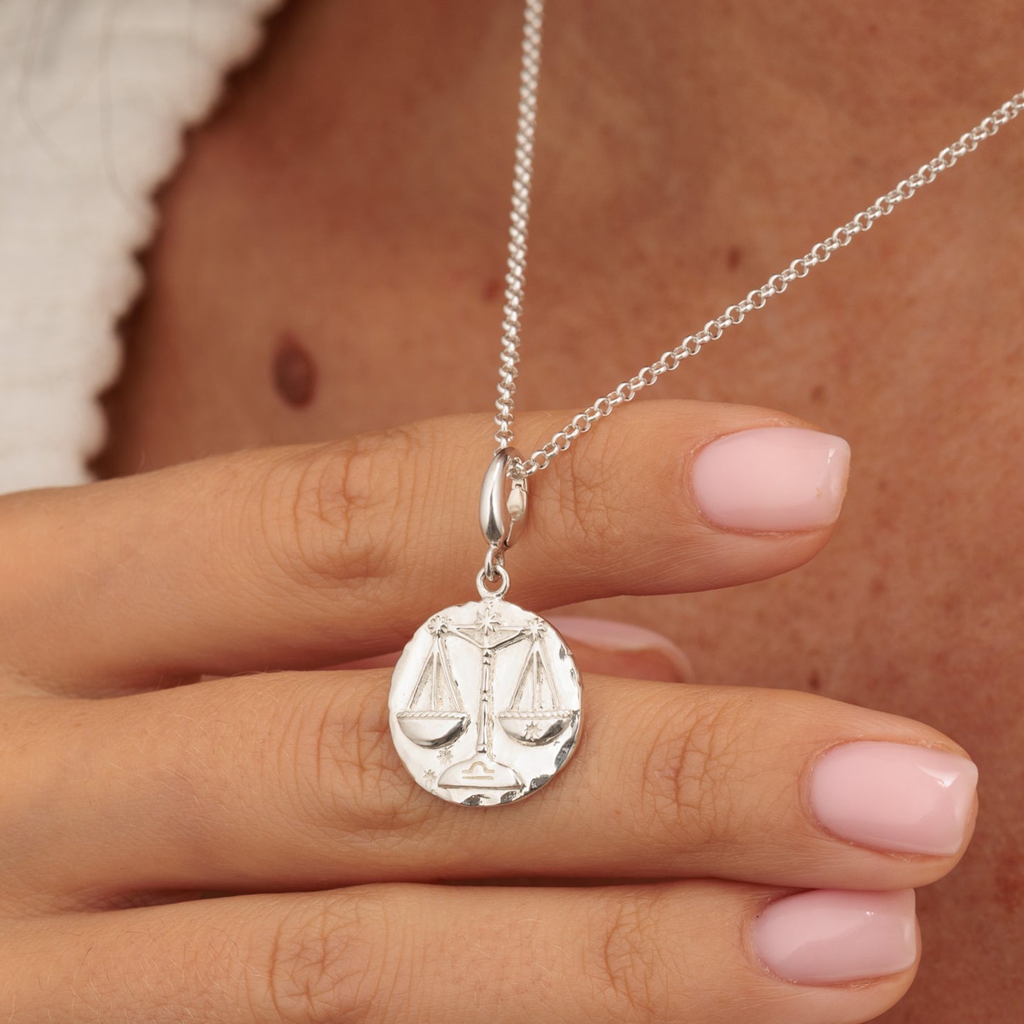Silver Libra Zodiac Charm