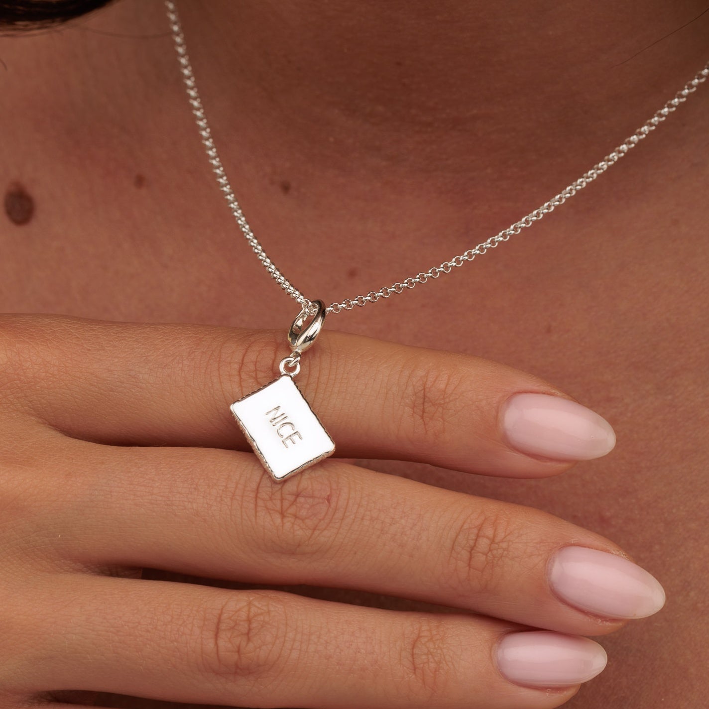 Silver Nice Biscuit Charm