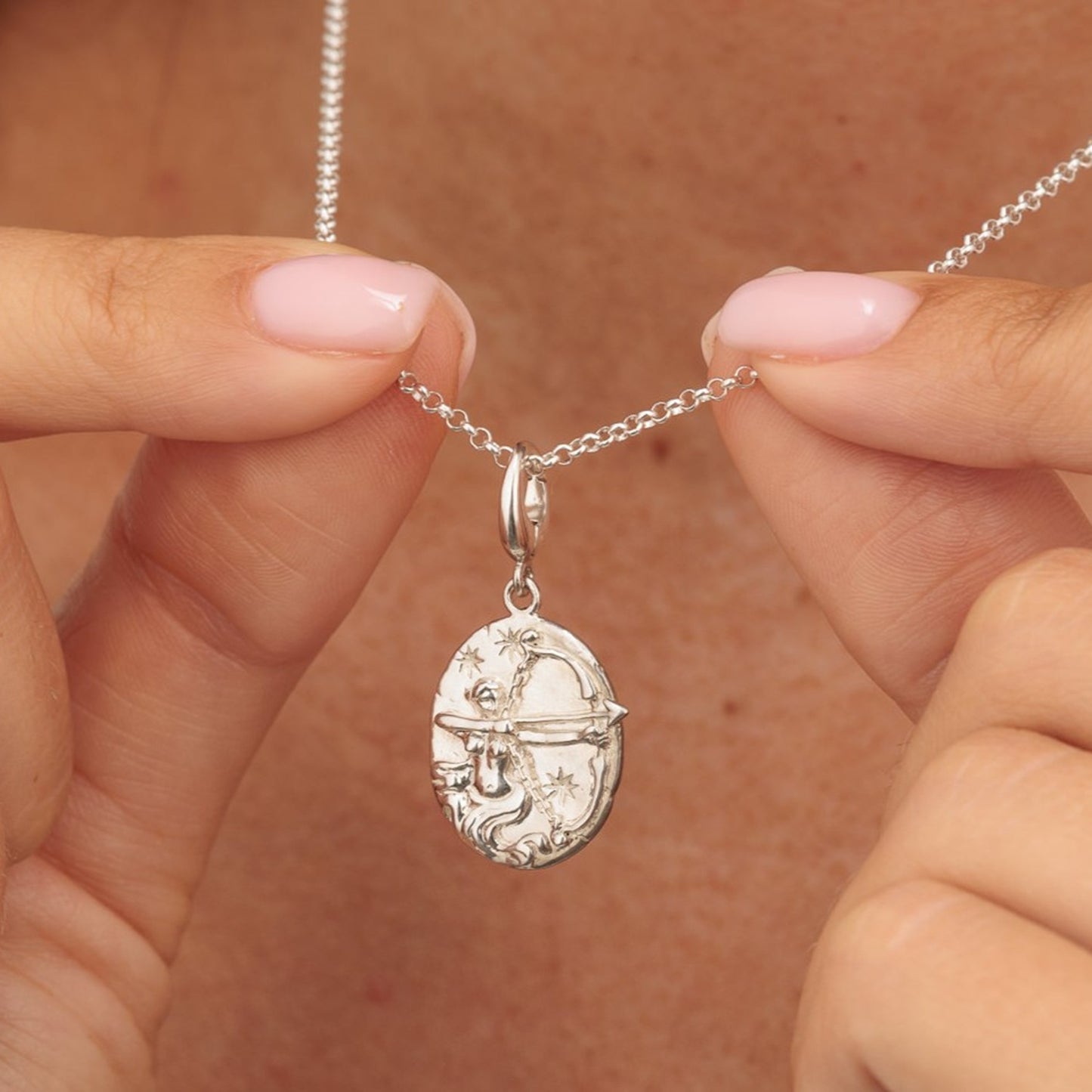 Silver Sagittarius Zodiac Charm
