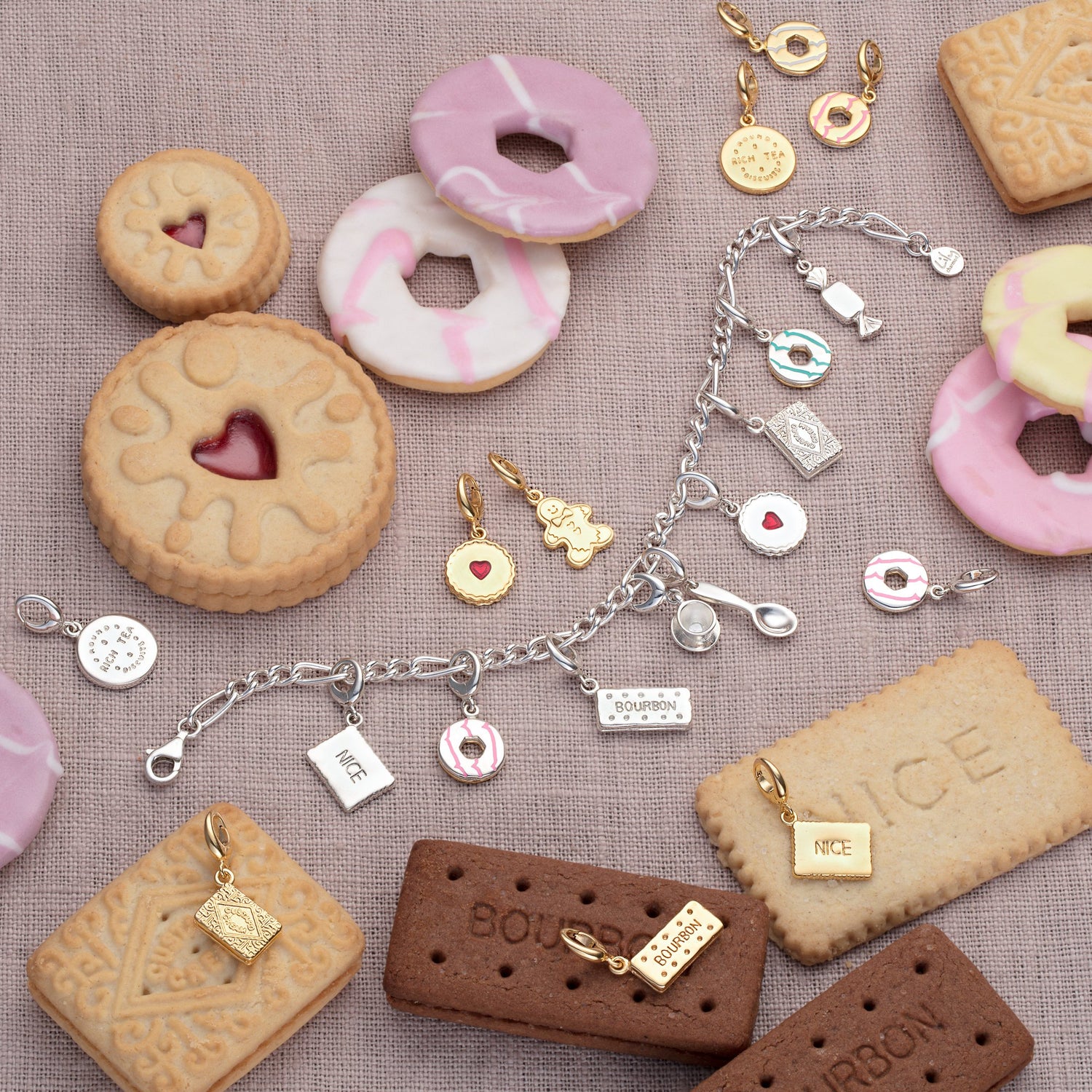 Food, Drink & Biscuit Charms for Bracelet or Necklace | Lily Charmed