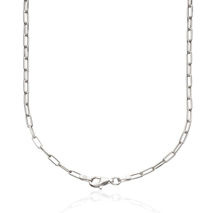 Silver Box Link Chain Necklace by Lily Charmed