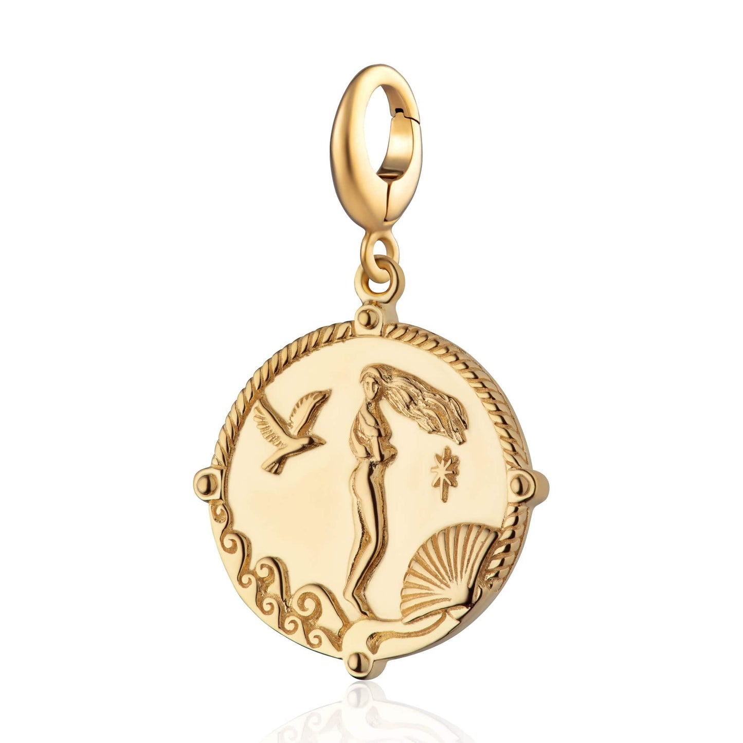 Gold Plated Goddess of Love Aphrodite Charm | Goddess Charms by Lily Charmed