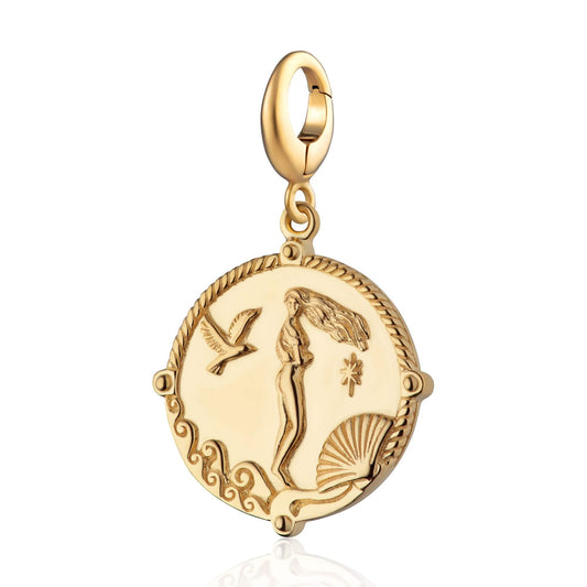 Gold Plated Goddess of Love Aphrodite Charm | Goddess Charms by Lily Charmed