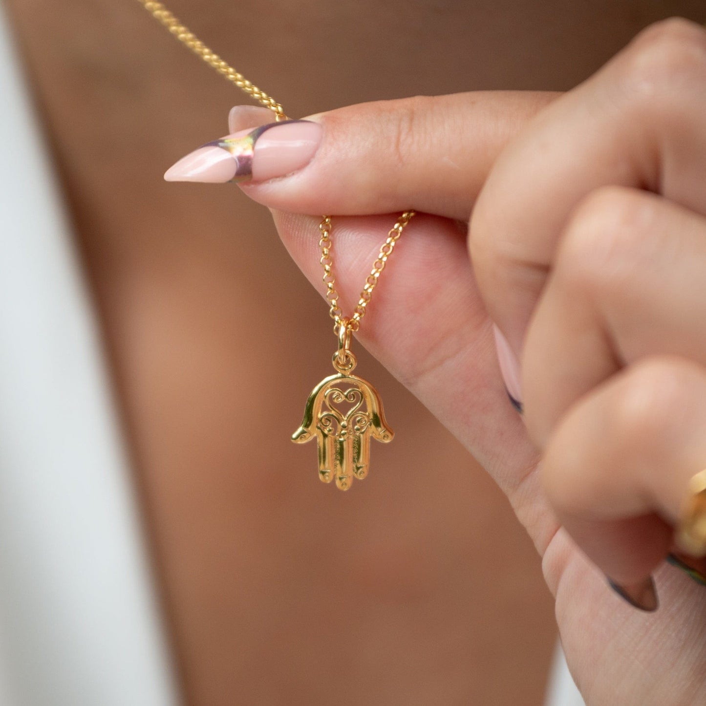 Gold Plated Fatima Hand Charm for Charm Bracelet | Lily Charmed