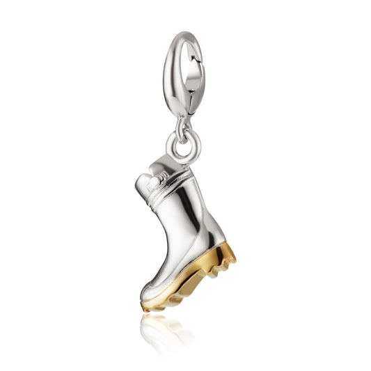 Silver Wellington Boot Charm