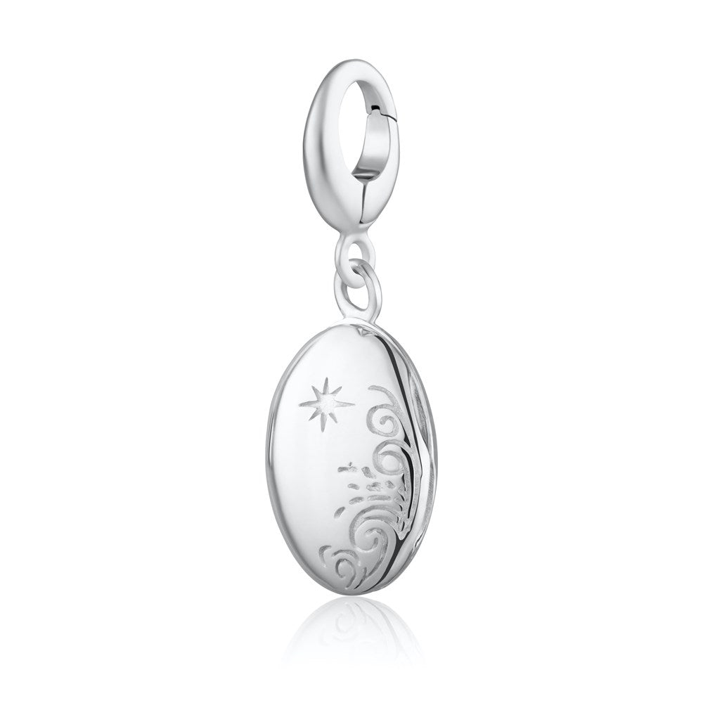 Silver Tiny Celestial Locket Charm