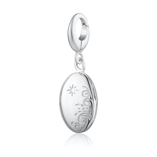 Silver Tiny Celestial Locket Charm