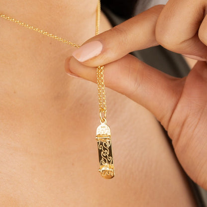 Gold Skateboard Charm on Necklace| Hobbie Charms | Lily Charmed