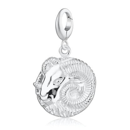 Silver Aries Zodiac Charm - Lily Charmed