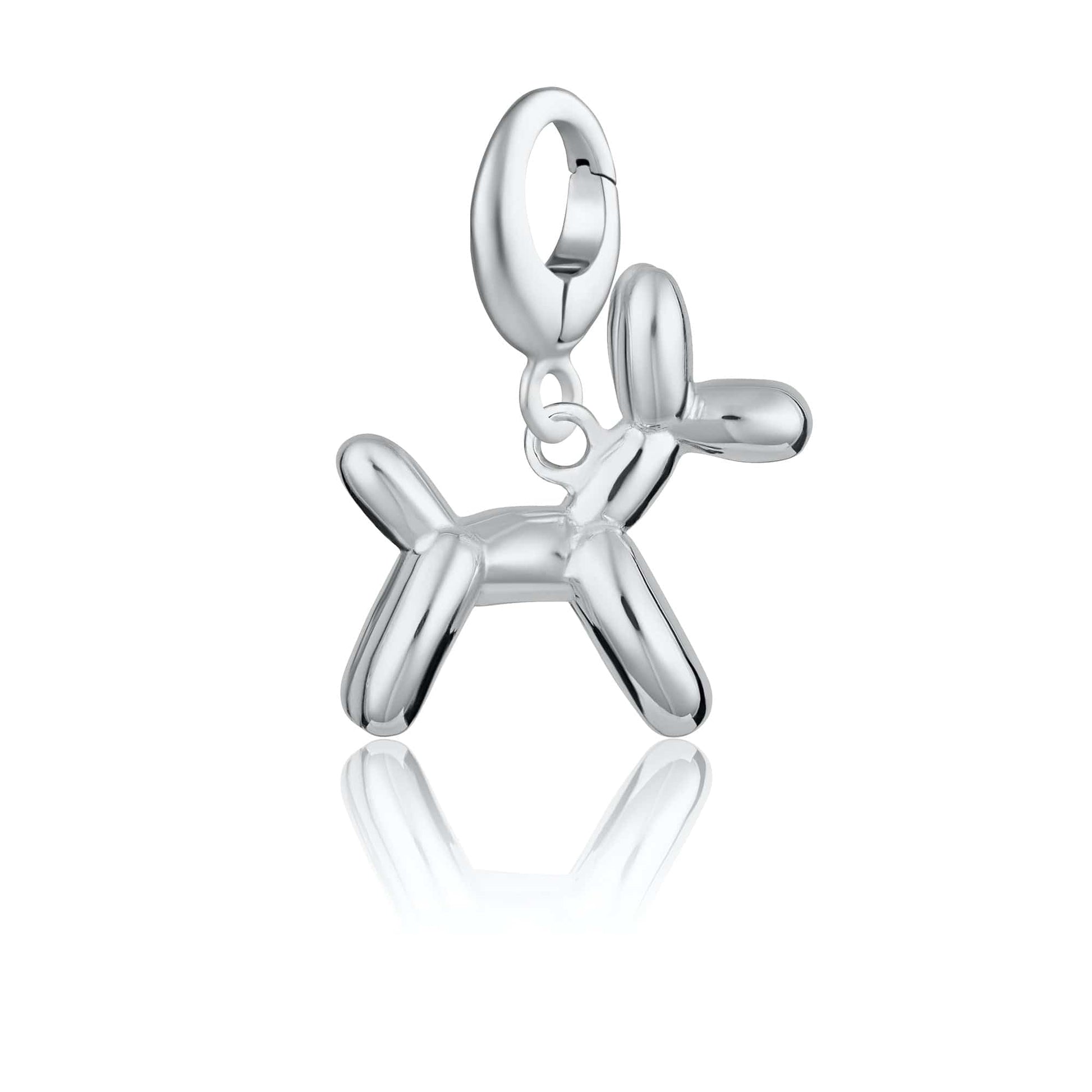 Silver Balloon Dog Charm | Silver Charms by Lily Charmed