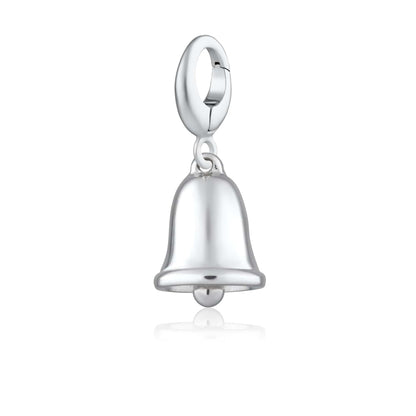 Silver Bell Charm - Christmas Charms by Lily Charmed