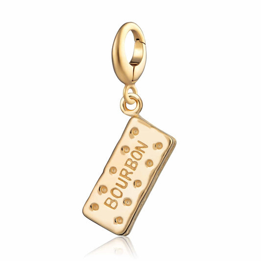 Gold Plated Bourbon Biscuit Charm for Charm Bracelet | Lily Charmed