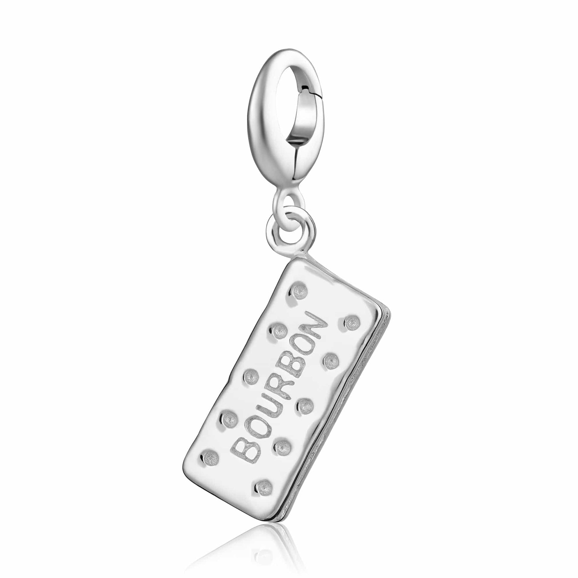 Silver Bourbon Biscuit Charm | Silver Biscuit Jewellery | Lily Charmed