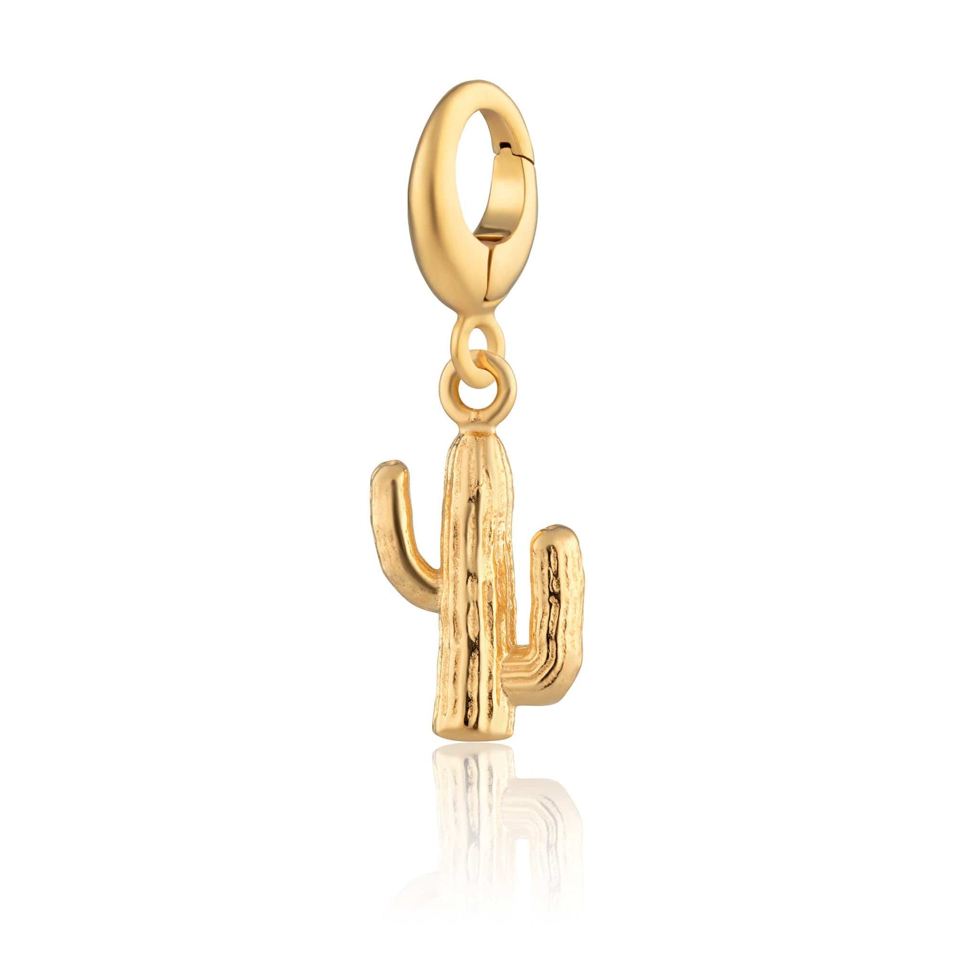 Gold Plated Cactus Charm | Wild West Charms | Lily Charmed