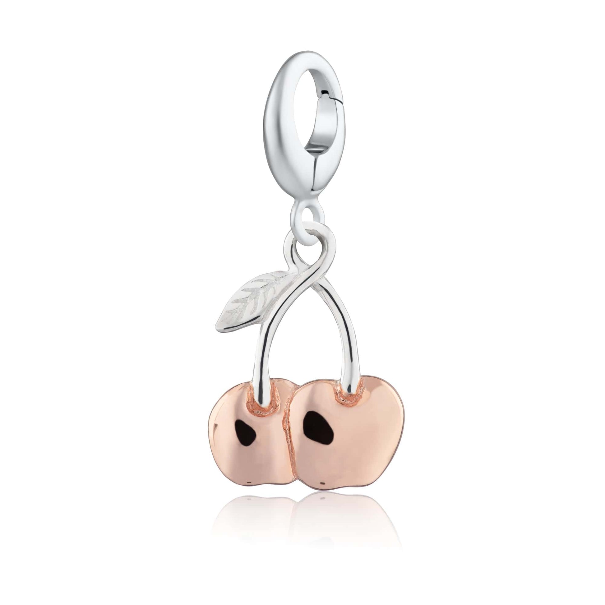 Silver Cherry Fruit Charm - Lily Charmed