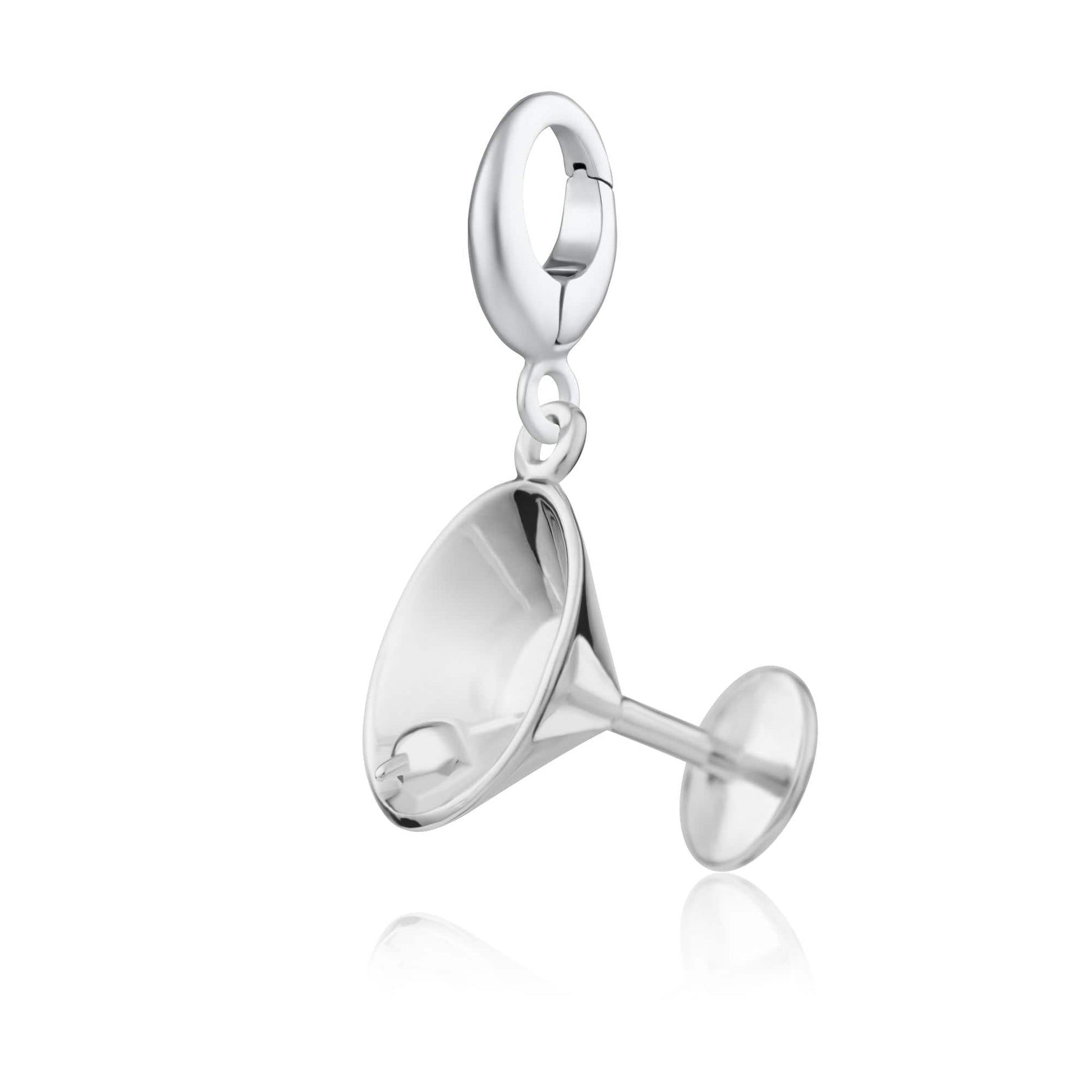 Silver Cocktail Glass Charm - Lily Charmed