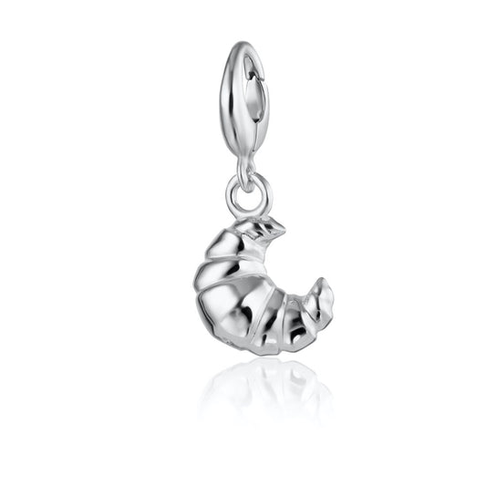 Silver Croissant Charm