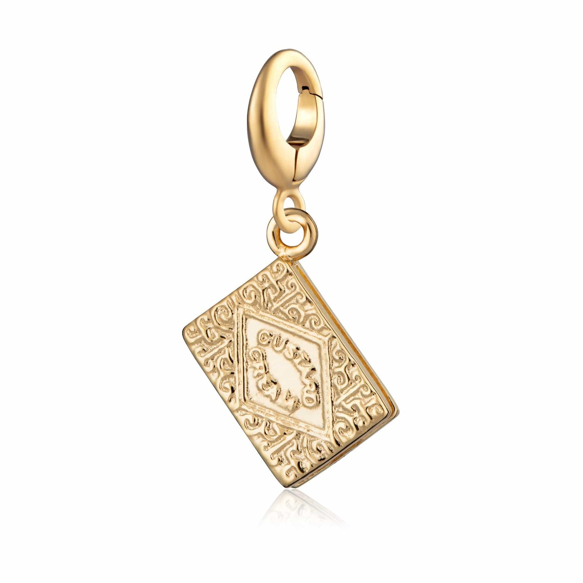 Gold Custard Cream Biscuit Charm | Biscuit Jewellery by Lily Charmed