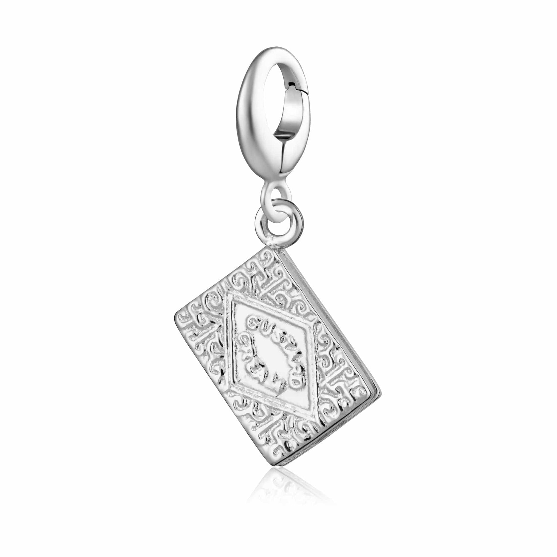 Silver Custard Cream Biscuit Charm - Lily Charmed