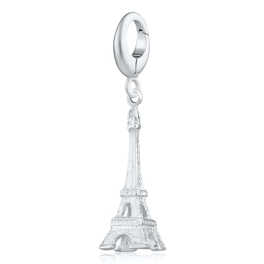 Silver Eiffel Tower Charm - Lily Charmed