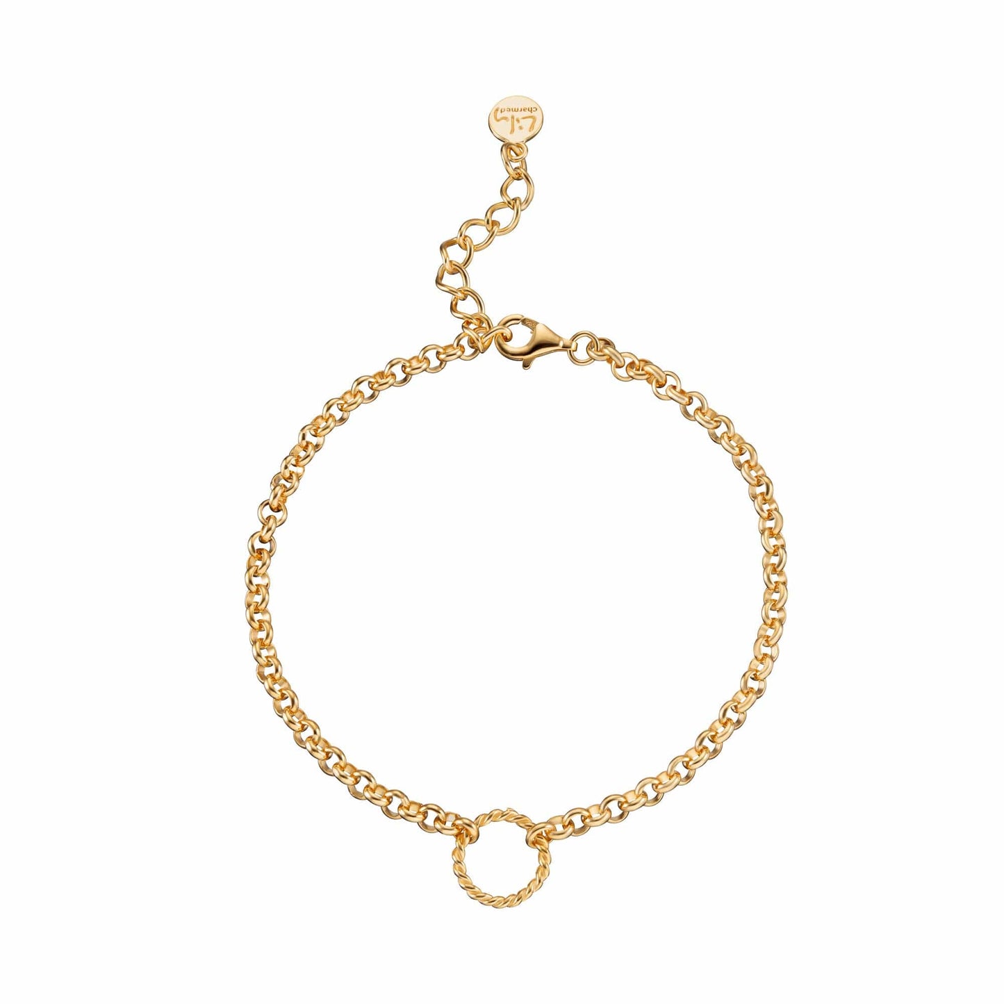 Gold Eternity Twist Charm Bracelet | Lily Charmed