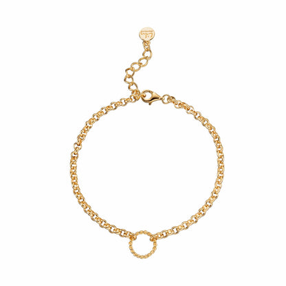 Gold Eternity Twist Charm Bracelet | Lily Charmed