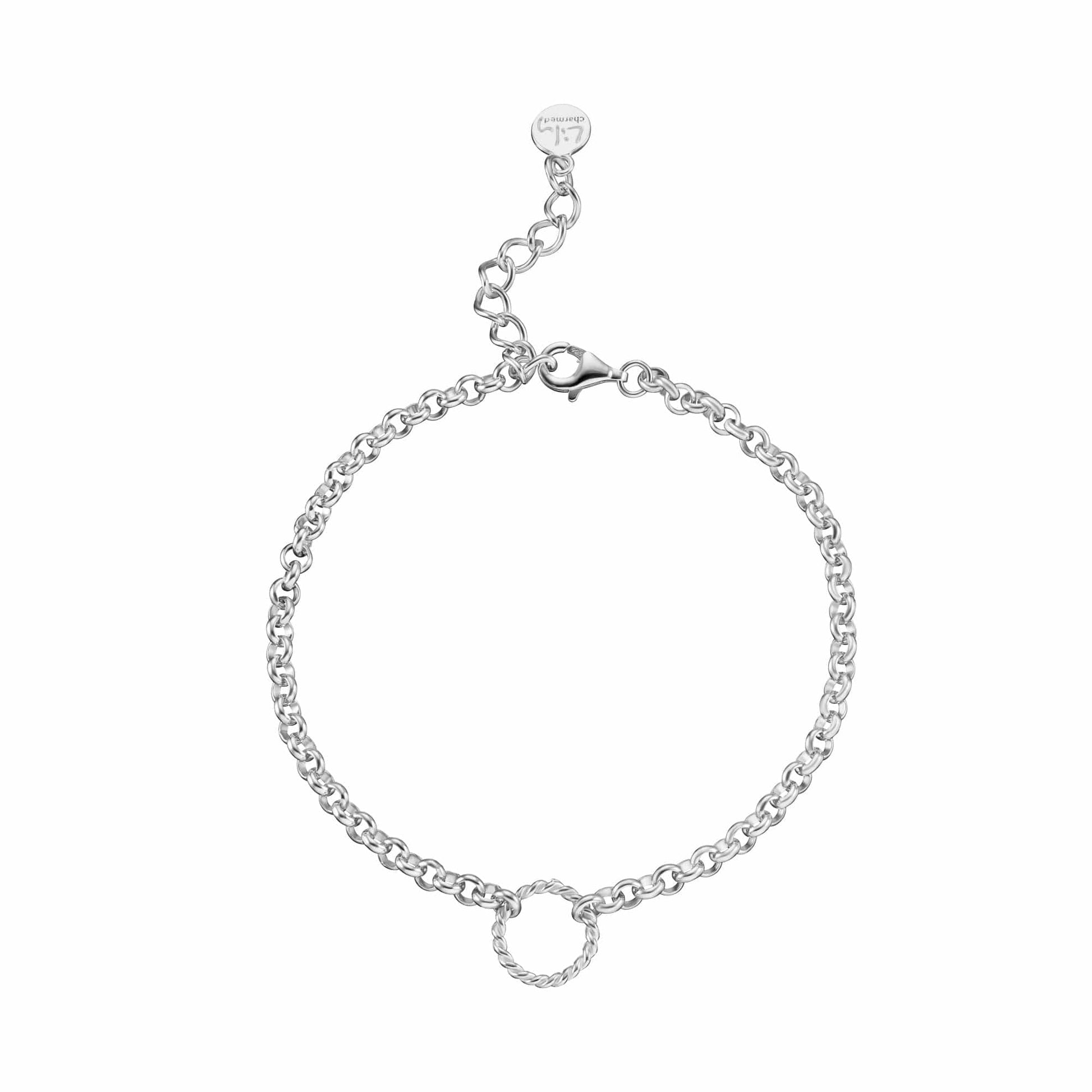 Silver Eternity Twist Charm Bracelet | Lily Charmed