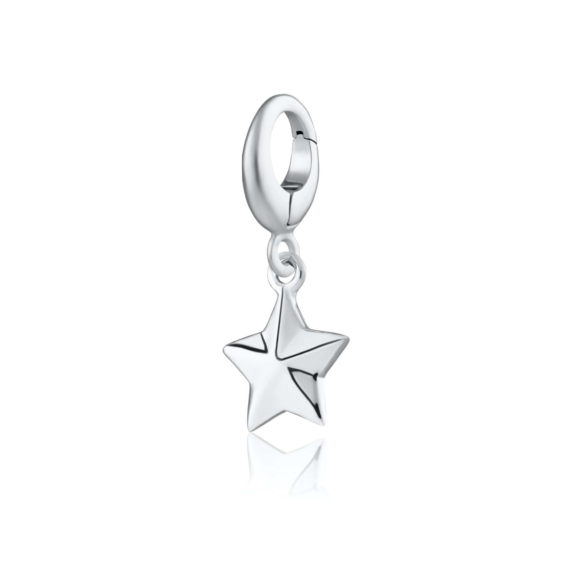 Silver Faceted Star Charm | Celestial Charm Jewellery | Lily Charmed