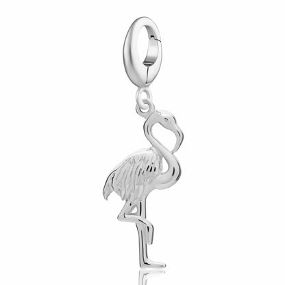 Silver Flamingo Charm - Lily Charmed