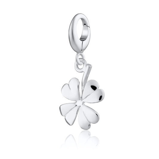 Silver Four Leaf Clover Charm | Silver Charms by Lily Charmed