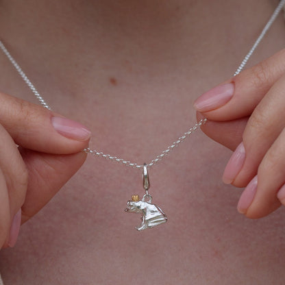 Silver Frog Charm on Necklace - Lily Charmed