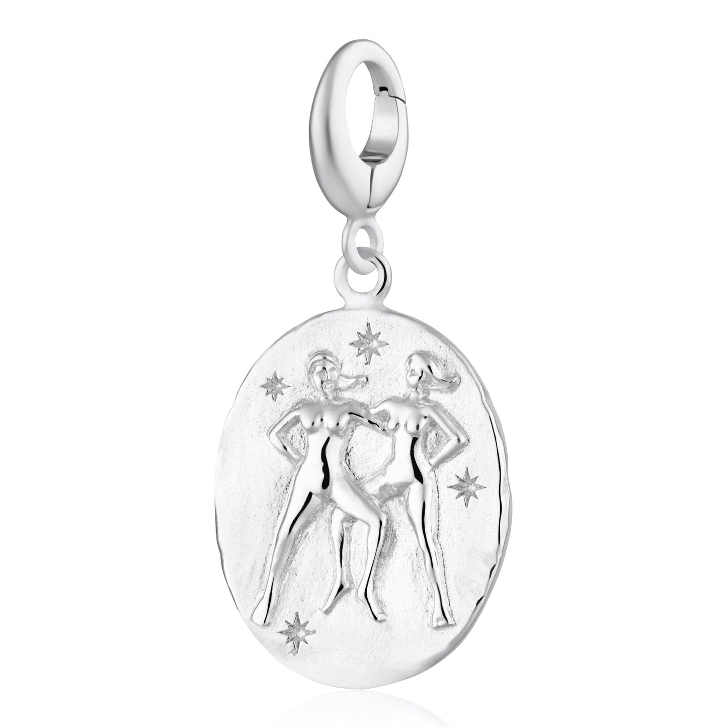 Silver Gemini Zodiac Charm - Lily Charmed