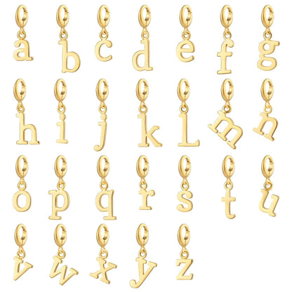 Gold Letter Charms | Alphabet Charms for Bracelet | Lily Charmed