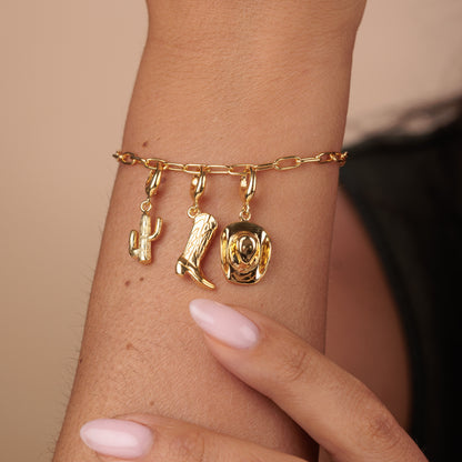 Gold Plated Cactus Charm