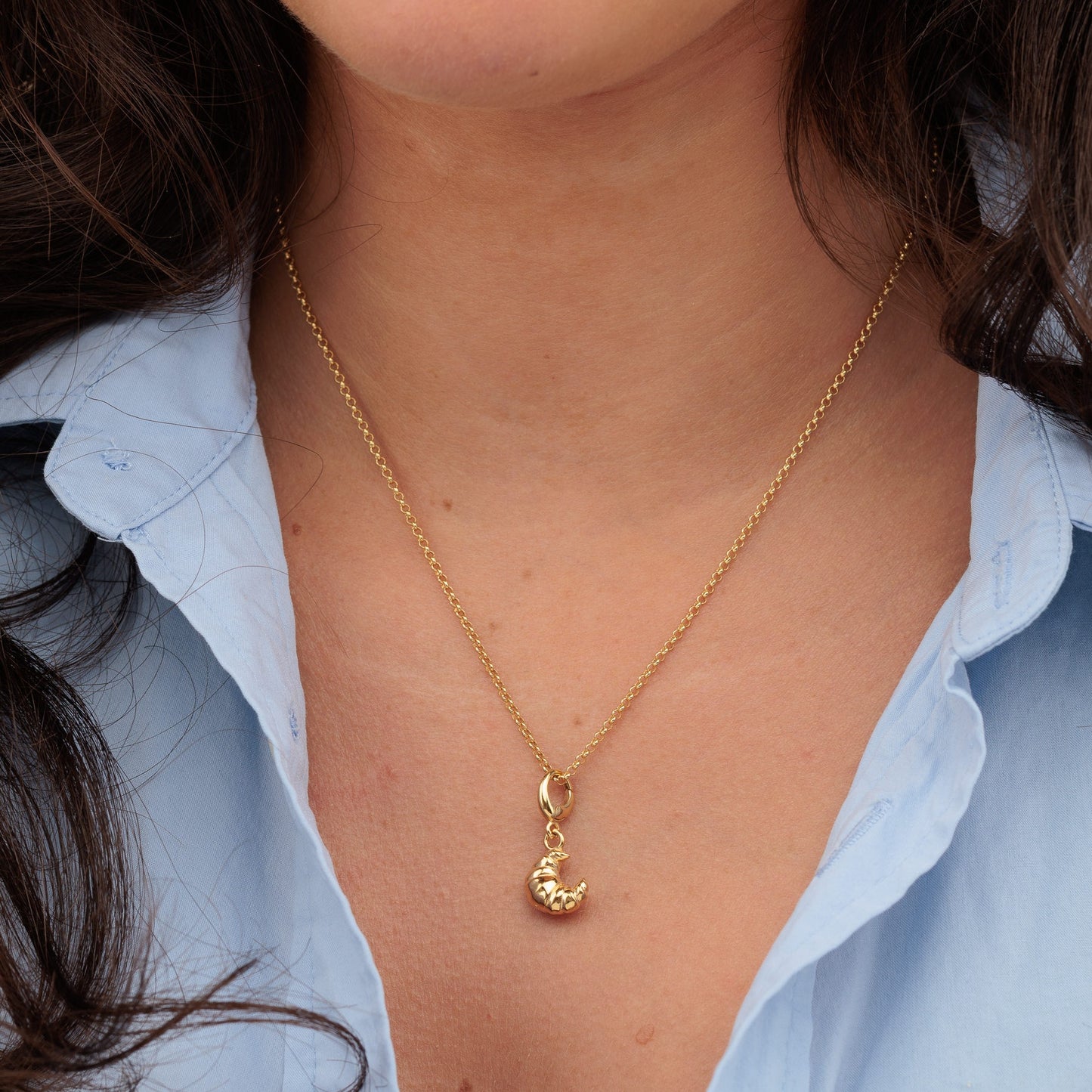 Gold Croissant Charm