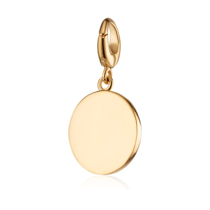 Engravable Gold Plated You Have My Heart Disc Charm