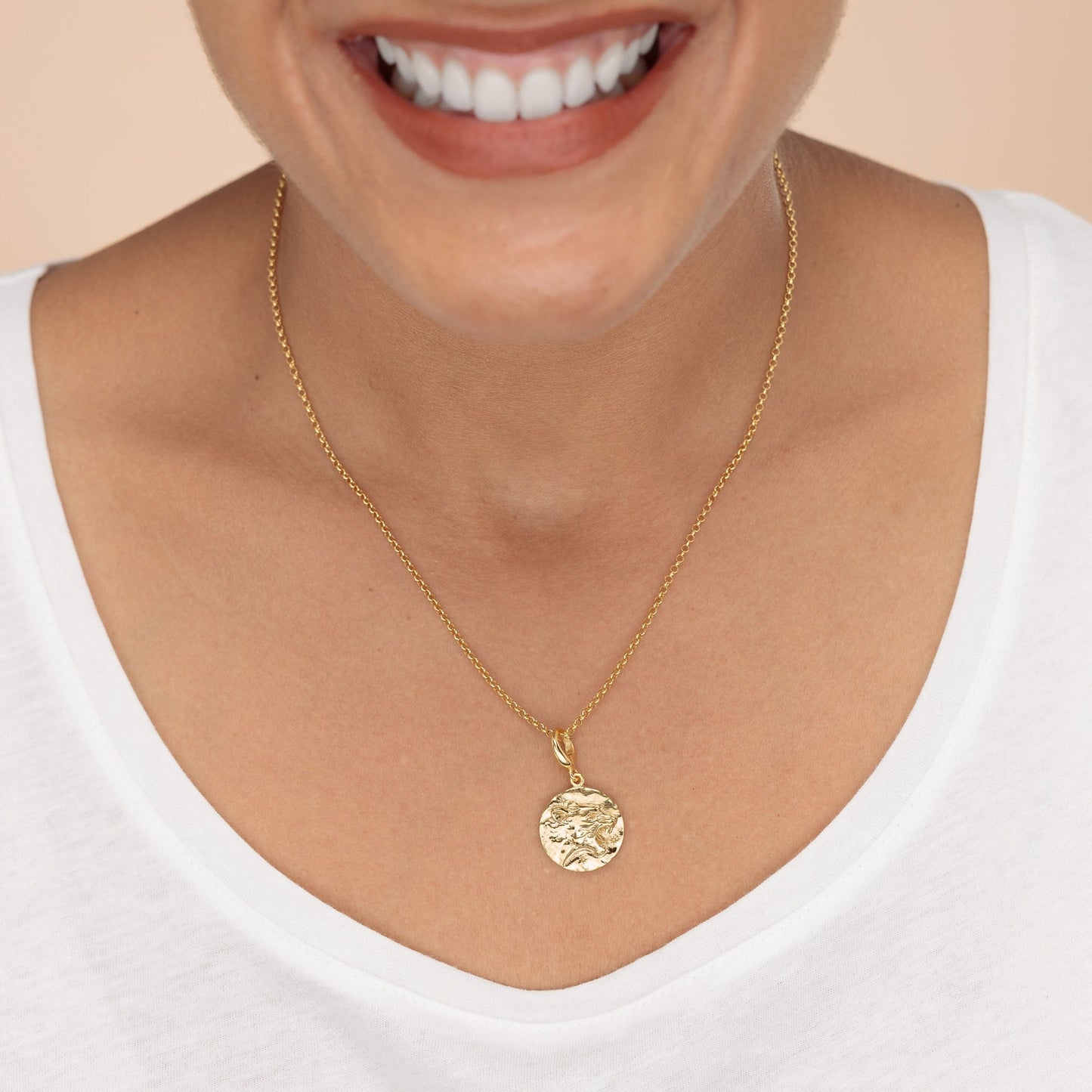 Gold Plated Leo Zodiac Charm Necklace | Lily Charmed